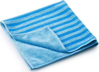 Produktbild von Microfasertuch für Haus, Küche, Bad blau 5 Stück mit zwei Megaseiten löst hartnäckige Verschmutzungen und Verkrustungen.