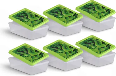 Produktbild von Frischhaltedosen für Lebensmittel 1,25 L ( 6er Pack ) Vorratsdose, Aufbewahrungsbox für Obst, Gemüse oder Snacks, Meal Prep Box, Lunchbox