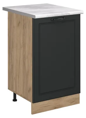 Image de Meuble bas de cuisine Vicco R-Line Anthracite campagne/Chêne doré 50cm plan de travail Marbre, Model 70361