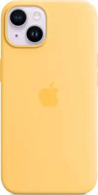 Image de Apple iPhone 14 étui en silicone avec MagSafe lumière du soleil iPhone 14