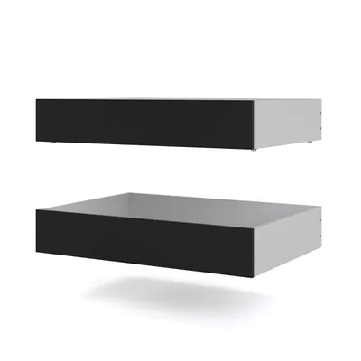Immagine prodotto di Letto Nada 2 cassetti letto larghezza 99 cm, nero opaco.