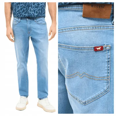Produktbild von Mustang | Oregon Slim Herrenjeans, blauer Denim, W32 L32