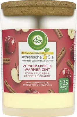 Produktbild von Air Wick Duft-Stimmungskerze Bratapfel & Zimtstangen Duftkerze Kerze 185g