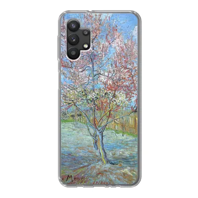 Produktbild von MuchoWow® Handyhülle Schutzhülle Hülle für Samsung Galaxy A32 5G Der rosa Pfirsichbaum - Vincent van Gogh Silikon Softcase Handy Hülle - Softcase