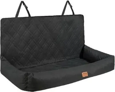 Obrázek produktu pro MensStore Košík na psa do auta - autosedačka pro psa - pro velké psy - včetně 2x bezpečnostního pásu - voděodolný - omyvatelný - 50x56x127cm - černý