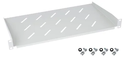 Fachboden für Serverschrank 19 Zoll 1 HE HMF 65499 48.3 x 25 x 4.5 cm Lichtgrau