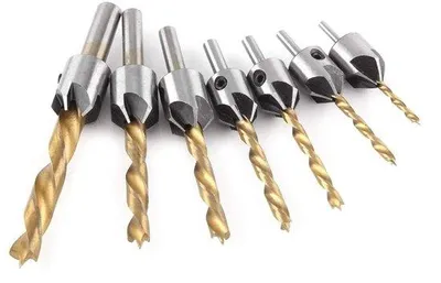 Immagine prodotto di Set di punte da trapano per la lavorazione del legno - Set da 7 pezzi con cacciavite
