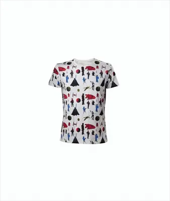 Produktbild von Star Wars T-Shirt -L- All Over Print, weiss