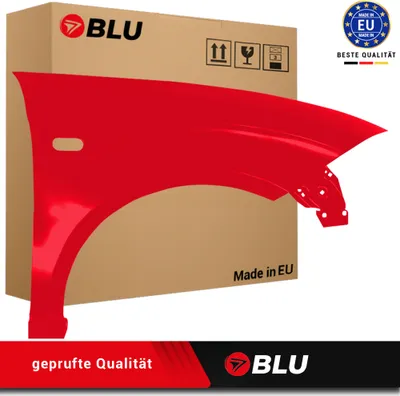 Zdjęcie produktu dla BLU Błotnik pasujący do Seat Altea 5P1/5P5 LS3H Prawy Czerwony Emocion | 2004-2015 | Przedni Przód | Lakierowany | Gotowy do montażu | Stal