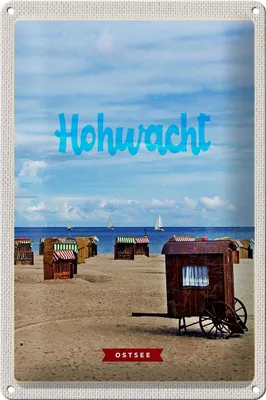 Produktbild von Blechschild Reise 20x30cm Hochwacht Ostsee Küste Boote