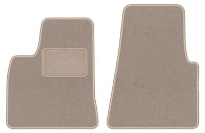 Image de Tapis avant en moquette pour Tesla S I 2012-2016 (berline) – 2 pièces, beiges, sur mesure – Wielganizator LUX