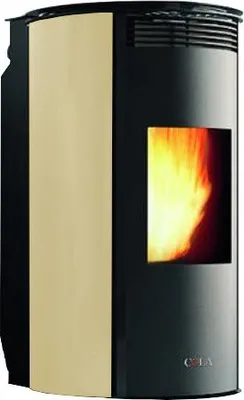 Produktbild von Wave Kanalisierter Ofen aus elfenbeinfarbenem Glas LAK4Z10Y – Moderne, energiesparende Heizung