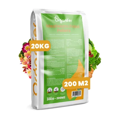 Zdjęcie produktu dla Frass z mącznika – Granulki nawozu owadziego (20kg – na 200m2) - Organifer