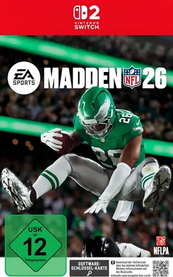 The cover art for the video game Madden NFL 26 on Nintendo Switch.