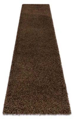 Image de Tapis, le tapis de couloir SOFFI shaggy 5cm marron - pour la cuisine, l'antichambre, le couloir marron 60x300 cm
