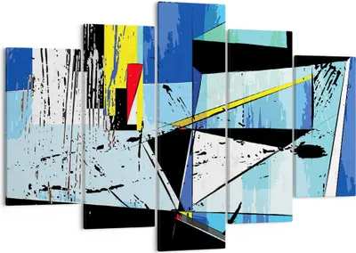 Produktbild von Bild auf Leinwand - Leinwandbild - Abstraktion modern - 150x100cm - Wand Bild - Wanddeko - Leinwanddruck - Bilder - Kunstdruck - Wanddekoration - Leinwand bilder - Wandkunst - EA150x100-3913