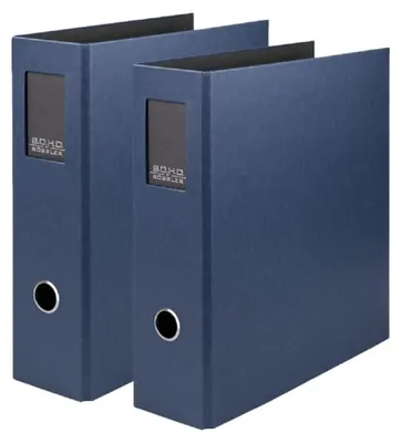 Productafbeelding van Rössler - S.O.H.O. ordners, DIN A4, 2 stuks, 32 x 28,5 x 8 cm, kleur: steingrijs