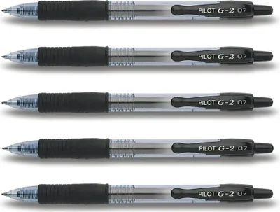 Produktbild von Pilot G2-07 Gelschreiber schwarz - 5er-Set