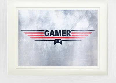 Produktbild von Gaming Gerahmtes Bild Mit Edlem Passepartout | Wand-Bilder | Im Bilderrahmen - Gamer (30 x 40 cm)