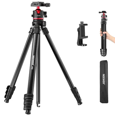 Zdjęcie produktu dla Statyw fotograficzny, lekki i kompaktowy, z głowicą kulową, maksymalne obciążenie: 12 kg
