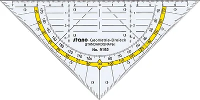 Produktbild von Standardgraph Geometriedreieck stano 16 cm in PP-Tasche 1 Stück