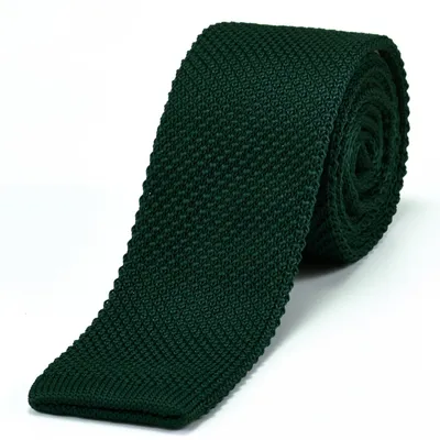 Produktbild von DonDon schmale Strickkrawatte 5 cm - dunkelgrün