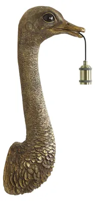 Zdjęcie produktu dla Light & Living - kinkiet - Ostrich - brąz - tworzywo sztuczne - lampa w kształcie zwierzęcia - E27 - 3122485
