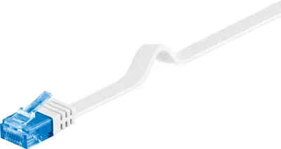 Produktbild von Plochý propojovací kabel CAT 6A, U/UTP, bílý