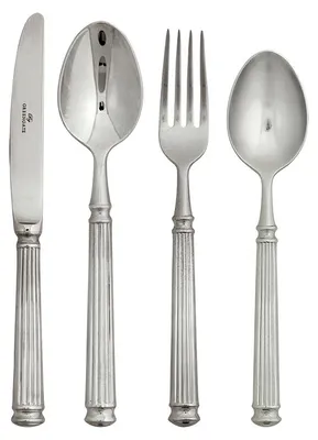 Produktbild von Greengate Besteck Set Silber 4-tlg Edelstahl Messer Gabel Löffel