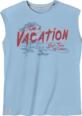 Produktbild von Redfield Übergrößen Muskelshirt Vacation hellblau