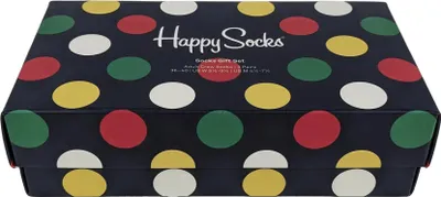 Produktbild von HAPPY SOCKS - 3er Pack Classic Multicolor Socken Geschenkbox Geschenkpackung Box - Faded Diamond, Stripe und Dot-Uni - Grösse 36-40