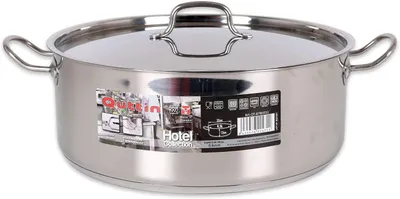 Produktbild von Kochtopf mit Deckel aus Edelstahl von Hotel, mehrfarbig, 32 cm, 0,8 mm, 9,5 l