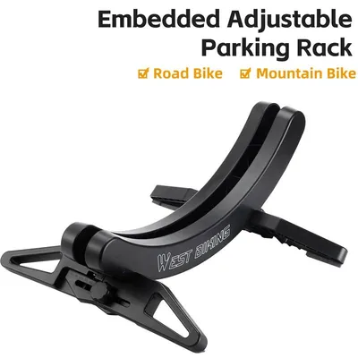 Immagine prodotto di Supporto regolabile per bicicletta - Supporto a pavimento per bicicletta - Larghezza pneumatici da 30 a 80 mm - Adatto per mountain bike e bici da corsa - Ideale per il deposito in garage o in ambienti interni - Realizzato in plastica ABS - Colore: nero