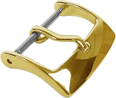 Produktbild von Minott Lederband Ersatzschließe Dornschließe aus Edelstahl IP Gelbgold 22323G, Anstoß:14 mm