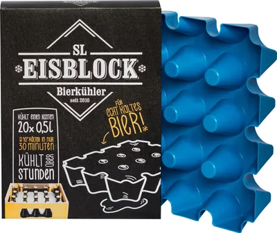 Produktbild von SL-Eisblock - Bierkühler für 0,5 Liter Flaschen als Bierkastenkühler
