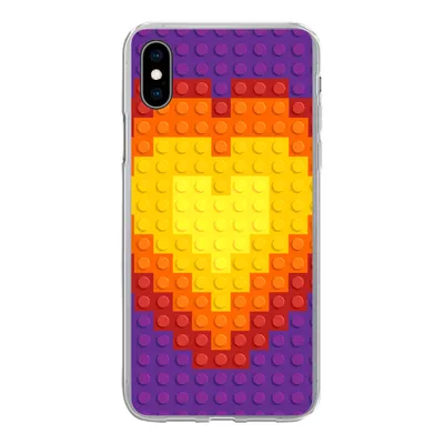 Produktbild von MuchoWow® Handyhülle Schutzhülle Hülle für iPhone Xs Muster - Herz Silikon Softcase Handy Hülle - Handytasche