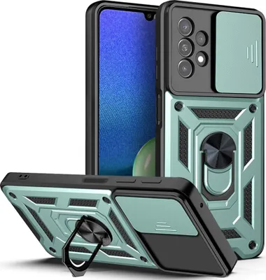 Produktbild von Samsung Galaxy A13 4G Hülle - Coverup Armor Ring Ständer Back Cover mit Kamera Schutz - Mintgrün