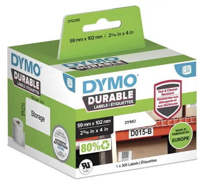 Image de Dymo Etiquettes plastique 1x300 59 x 102 mm