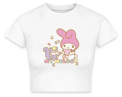 Produktbild von Spreadshirt My Melody Pflückt Mit Risu Crop Top, S, Weiß