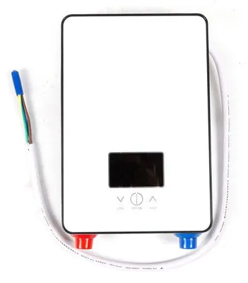 Image de Chauffe-eau électrique à flux continu 6500W - Eau chaude instantanée - Compact - Blanc