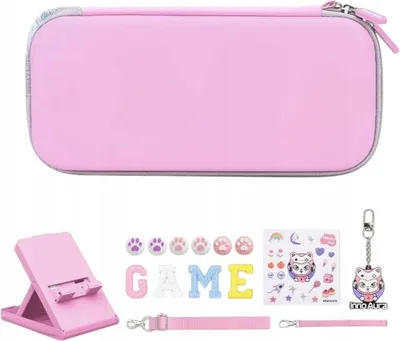 Zdjęcie produktu dla Innoaura Etui Pokrowiec Konsoli Nintendo Switch 1 / Switch Oled Różowe