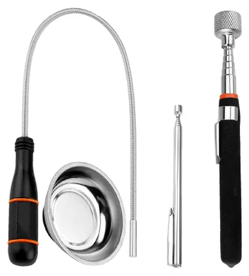 Produktbild von Teleskop Magnetisches Aufhebewerkzeug Set mit Rotierbarem Metallgreifer für Mechaniker und Autoreparatur