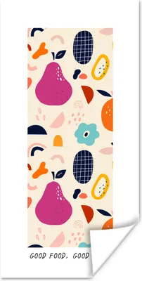 Produktbild von MuchoWow® Poster Sprichwörter - Gutes Essen, gute Laune - Zitate - Essen 40x80 cm - Dekoration