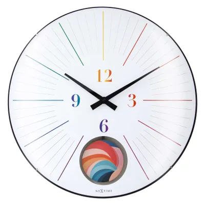 Productafbeelding van NeXtime - 3541DI - Wandklok - 50cm - zwart - Duomo 50 Pendulum