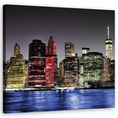 Produktbild von Leinwandbild städte & architektur - farbe 60x60 cm Feeby farbe wandbild bereit zum aufhängen