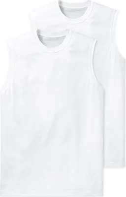 Produktbild von SCHIESSER Herren Unterhemden, 2er Pack - "Essentials", Muscleshirt, Rundhals, Baumwolle Weiß XL