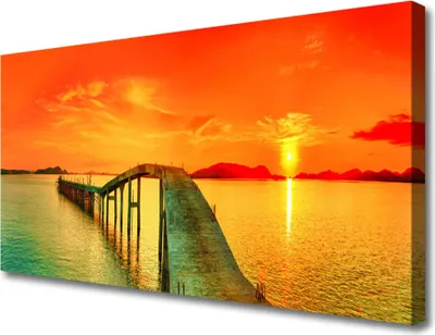 Produktbild von Tulup Leinwand-Bilder 100x50 Wandbild Canvas Kunstdruck Brücke Meer Architektur