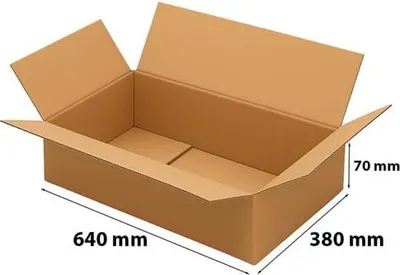 Image de Carton pliable Boîte en carton Carton 350 x 250 x 70 mm