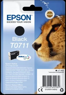 Image de Epson - Cartouche d'encre Epson T0711 Noir | Soufflez une 1 pièce | 10 pièces