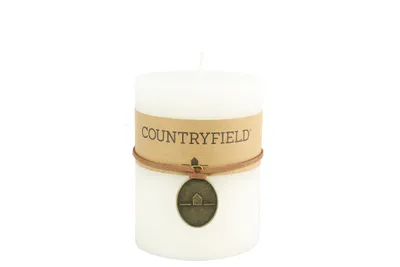 Produktbild von Countryfield Stumpenkerze Weiß Ø7 cm | Höhe 7,2cm